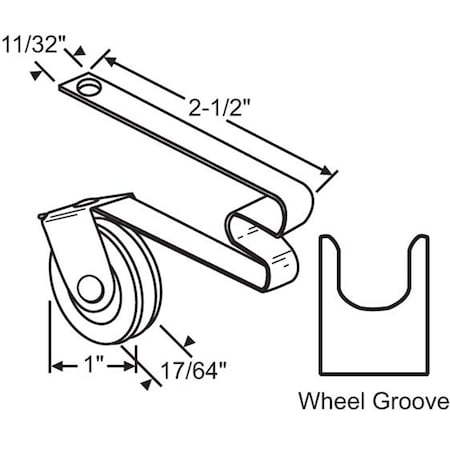 Patio Screen Door Roller Assy.